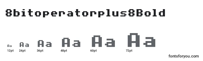 8bitoperatorplus8Bold-fontin koot
