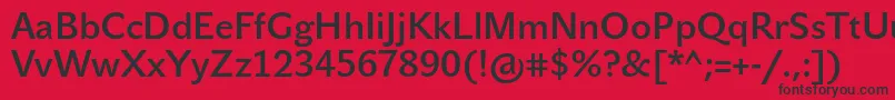 JohnsansLiteProBold Font – Black Fonts on Red Background