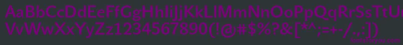 Шрифт JohnsansLiteProBold – фиолетовые шрифты на чёрном фоне