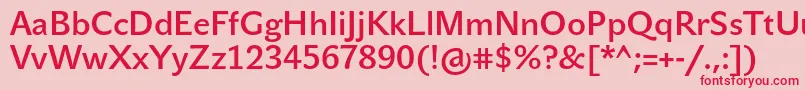 JohnsansLiteProBold Font – Red Fonts on Pink Background
