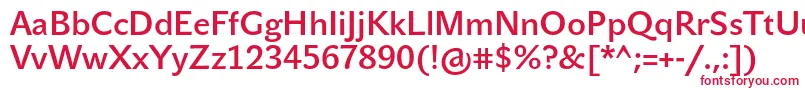 JohnsansLiteProBold Font – Red Fonts on White Background