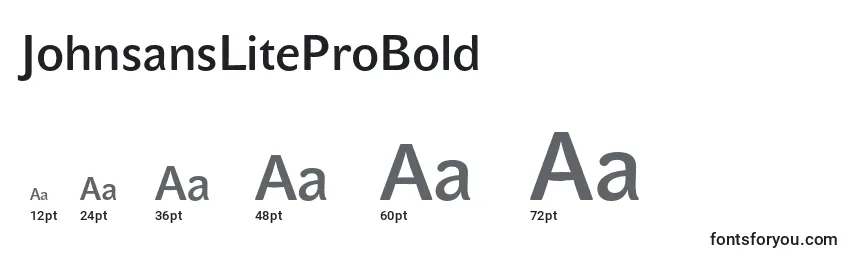 JohnsansLiteProBold Font Sizes