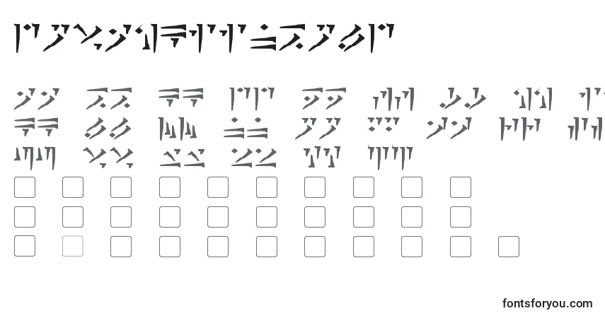 Fuente DovahkiinBold - alfabeto, números, caracteres especiales