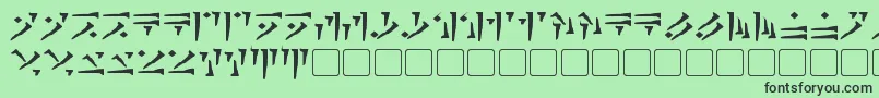 DovahkiinBold-fontti – mustat fontit vihreällä taustalla
