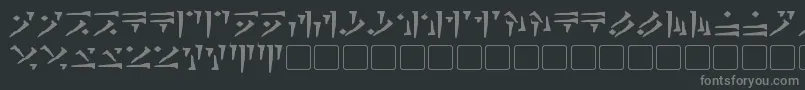 DovahkiinBold-fontti – harmaat kirjasimet mustalla taustalla