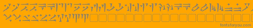 フォントDovahkiinBold – オレンジの背景に灰色の文字