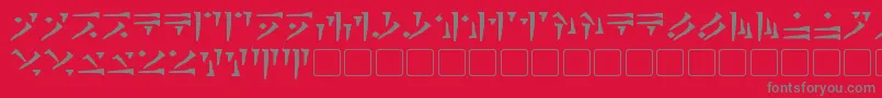 Weitere Informationen zur DovahkiinBold-Schriftart DovahkiinBold-Schriftart – Graue Schriften auf rotem Hintergrund