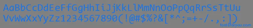 フォントCodeNewRoman – 灰色の背景に青い文字