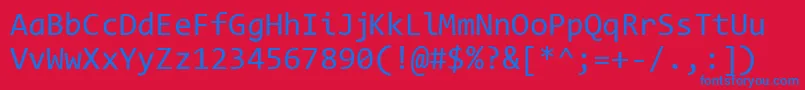 CodeNewRoman Font – Blue Fonts on Red Background