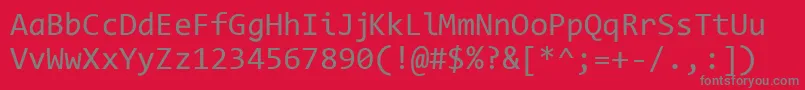CodeNewRoman Font – Gray Fonts on Red Background