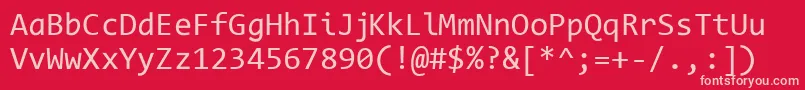 CodeNewRoman Font – Pink Fonts on Red Background