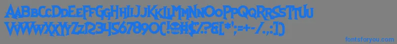 SkullAndVoid Font – Blue Fonts on Gray Background