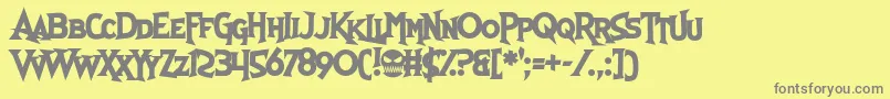 SkullAndVoid Font – Gray Fonts on Yellow Background
