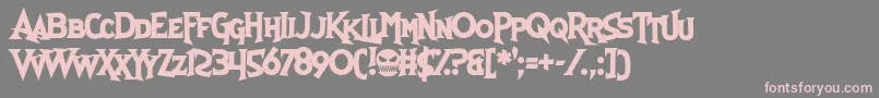 SkullAndVoid Font – Pink Fonts on Gray Background