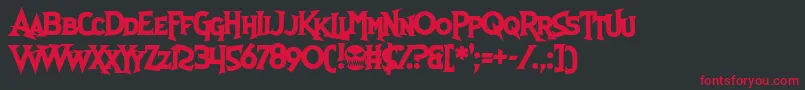SkullAndVoid Font – Red Fonts on Black Background