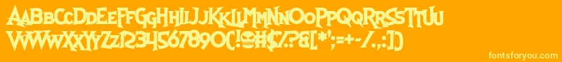 Police SkullAndVoid – polices jaunes sur fond orange