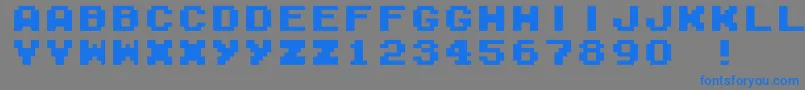 M04b Font – Blue Fonts on Gray Background