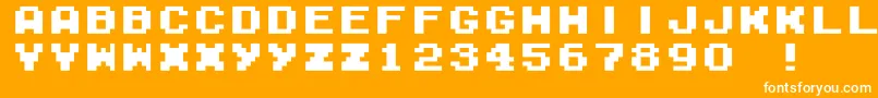 M04b Font – White Fonts on Orange Background