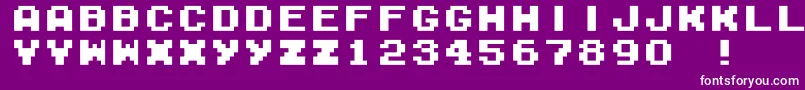 M04b Font – White Fonts on Purple Background