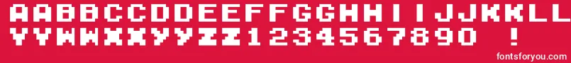 フォントM04b – 赤い背景に白い文字