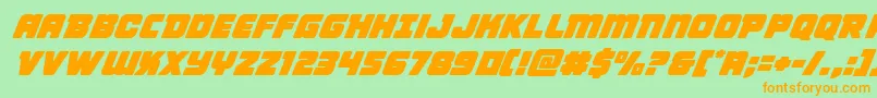 Victorycomicsital Font – Orange Fonts on Green Background