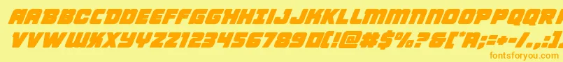 Victorycomicsital Font – Orange Fonts on Yellow Background