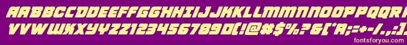 Victorycomicsital Font – Yellow Fonts on Purple Background