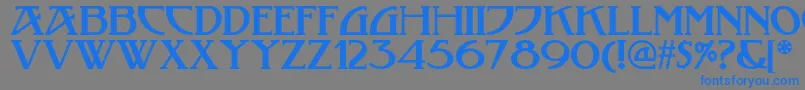 Tobaccoroadnf Font – Blue Fonts on Gray Background