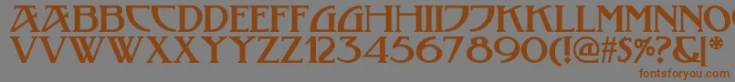 Tobaccoroadnf Font – Brown Fonts on Gray Background