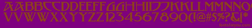 Tobaccoroadnf Font – Brown Fonts on Purple Background