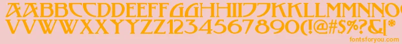 Tobaccoroadnf Font – Orange Fonts on Pink Background