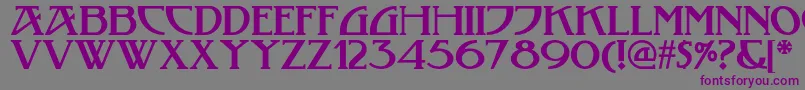 Tobaccoroadnf Font – Purple Fonts on Gray Background