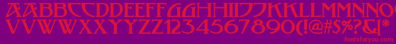 Tobaccoroadnf Font – Red Fonts on Purple Background