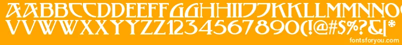 Tobaccoroadnf Font – White Fonts on Orange Background