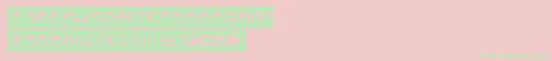 BandwidthBrk Font – Green Fonts on Pink Background