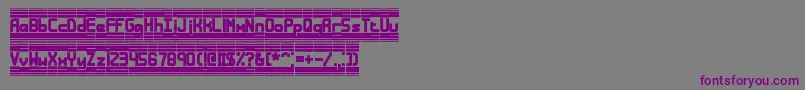 フォントBandwidthBrk – 紫色のフォント、灰色の背景