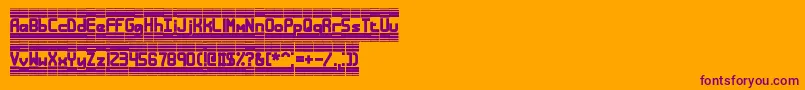 Шрифт BandwidthBrk – фиолетовые шрифты на оранжевом фоне