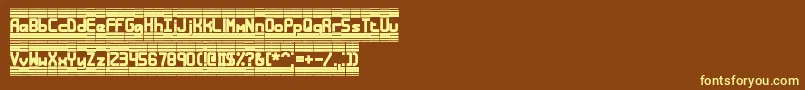 Шрифт BandwidthBrk – жёлтые шрифты на коричневом фоне