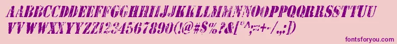 Wetworkscondital-Schriftart – Violette Schriften auf rosa Hintergrund