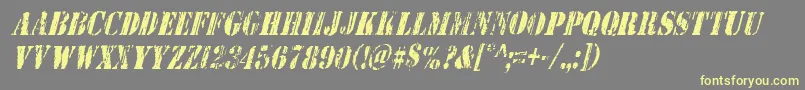 Wetworkscondital Font – Yellow Fonts on Gray Background