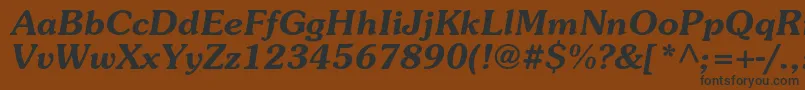 SurprizcBolditalic-Schriftart – Schwarze Schriften auf braunem Hintergrund