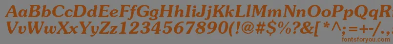 SurprizcBolditalic Font – Brown Fonts on Gray Background