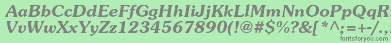フォントSurprizcBolditalic – 緑の背景に灰色の文字
