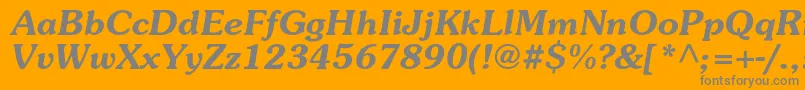 SurprizcBolditalic Font – Gray Fonts on Orange Background