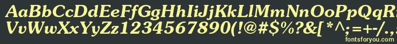 フォントSurprizcBolditalic – 黒い背景に黄色の文字