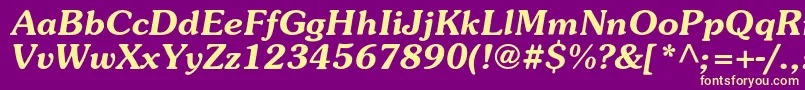 SurprizcBolditalic Font – Yellow Fonts on Purple Background
