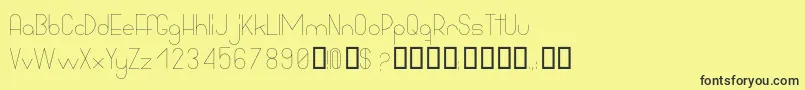 BowhouseLight Font – Black Fonts on Yellow Background