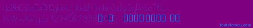 BowhouseLight Font – Blue Fonts on Purple Background