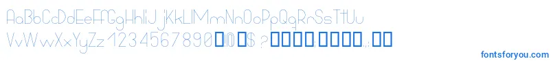 BowhouseLight Font – Blue Fonts on White Background