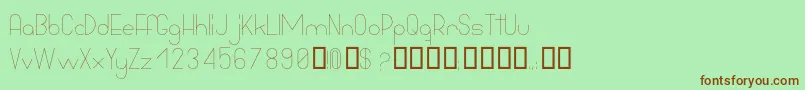 BowhouseLight Font – Brown Fonts on Green Background